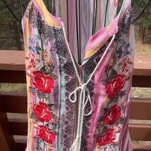 Sleeveless tank.  Multi color.  Summer is calling